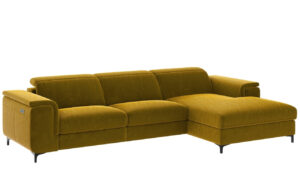 Mesonica Sametová polohovací pohovka Brito 300 cm