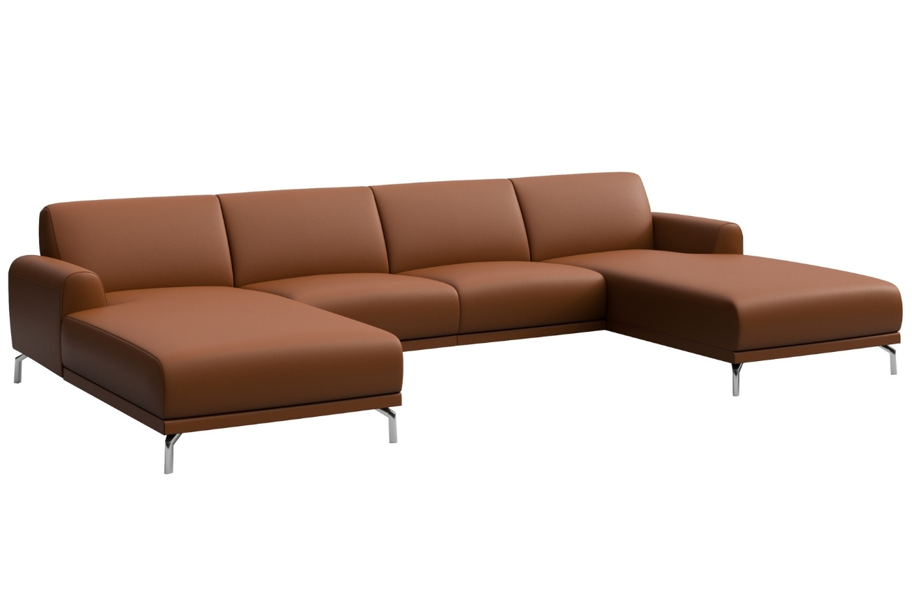 Mesonica Kožená rohová pohovka Puzo 317 cm