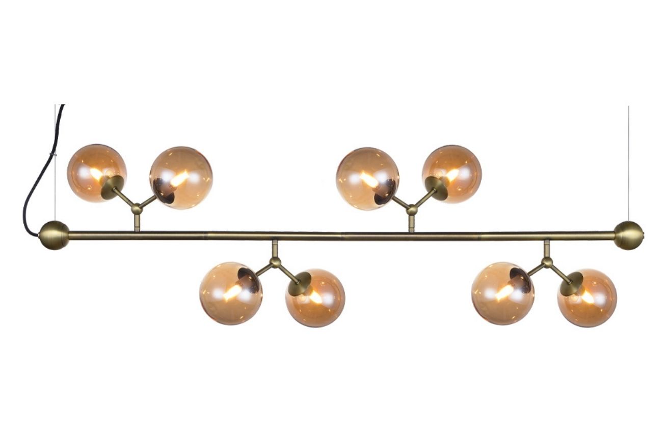 Halo Design Skleněné závěsné světlo Atom 123 cm