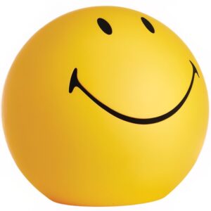 Žlutá plastová LED lampa Mr. Maria Smiley 40 cm