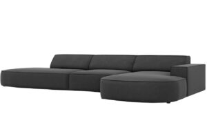 Micadoni Sametová rohová pohovka Jodie 342 cm