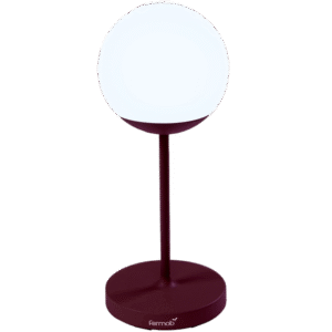 Třešňově červená venkovní LED lampa Fermob MOOON! 63 cm