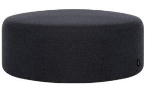 noo.ma Černý čalouněný puf Folk 70 cm