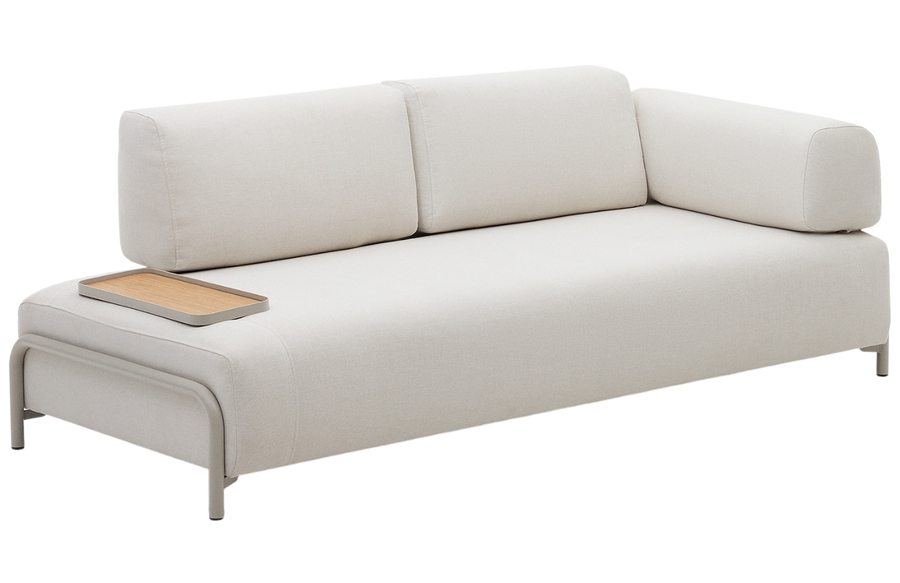Kave Home Pohovka Compo 232 cm s malým stolkem