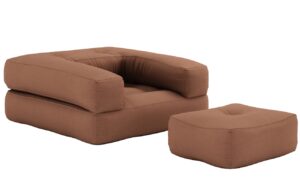 Karup Design Rozkládací křeslo Cube s podnožkou