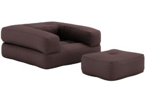 Karup Design Rozkládací křeslo Cube s podnožkou