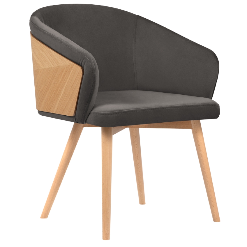 Windsor & Co Sametová jídelní židle Tucan