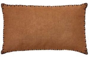 Hnědý bavlněný povlak na polštář Kave Home Satol 30 x 50 cm