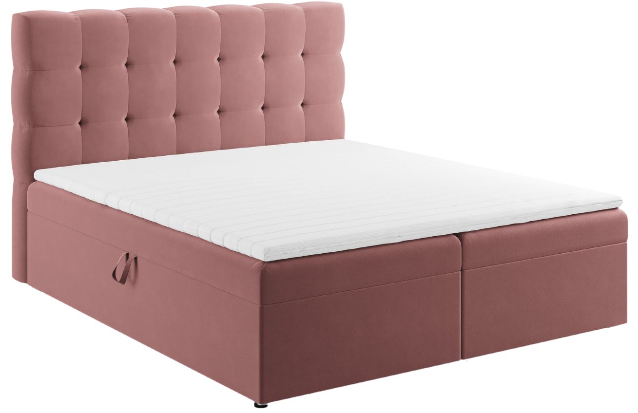 Micadoni Sametová boxspring postel Mamaia 180 x 200 cm
