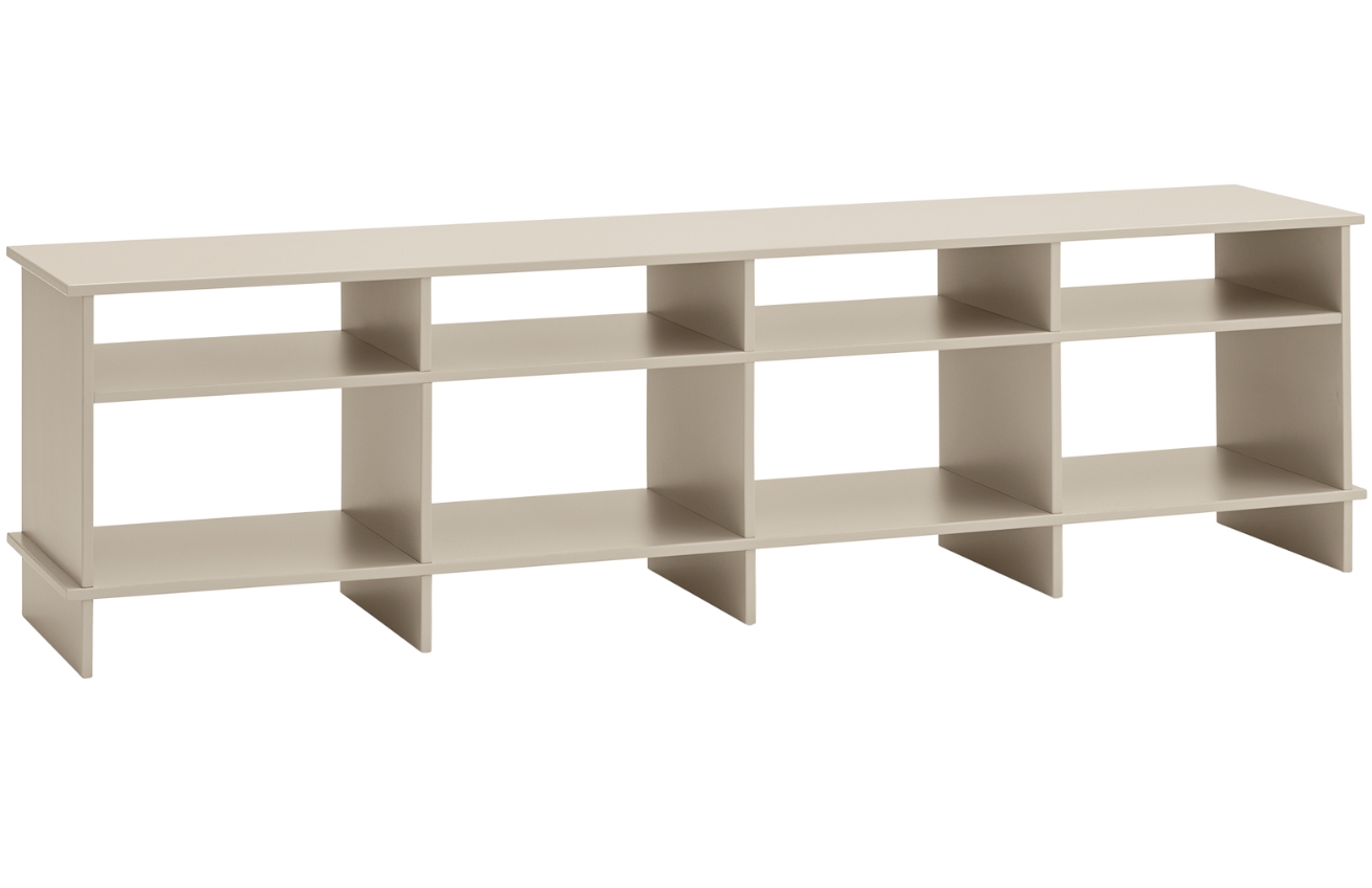 Béžový lakovaný TV stolek Teulat Inari 180 x 40 cm