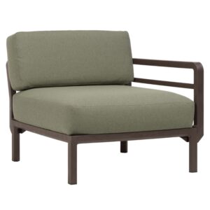 Nardi Zelený zahradní koncový modul Maximo s hnědou podnoží