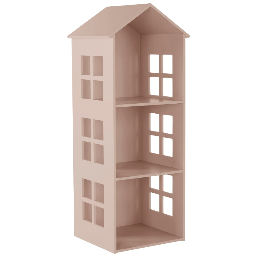 Jotex Růžová lakovaná dětská knihovna SEVILLA 117 x 47 cm