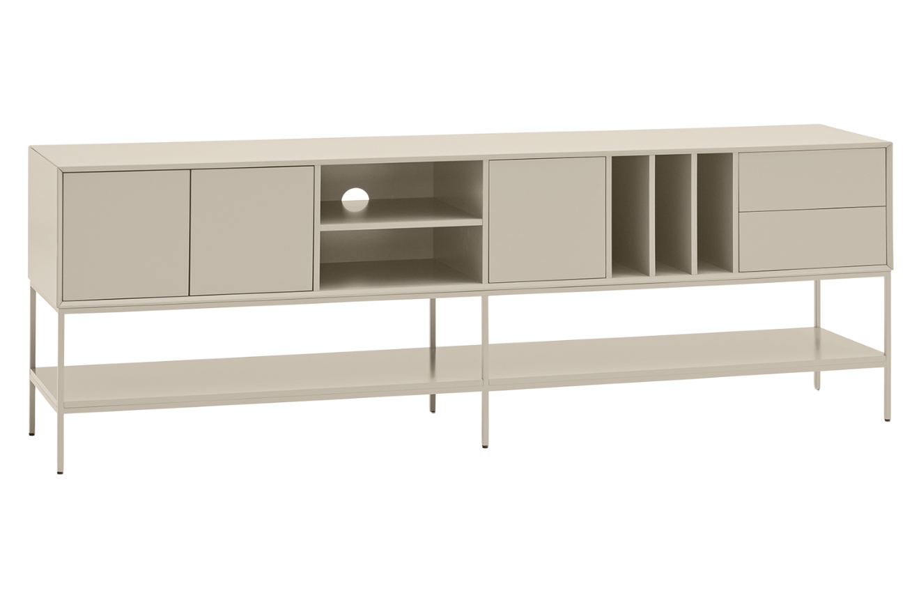 Krémový TV stolek Teulat Platt 220 x 45 cm