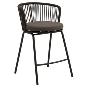 Somcasa Antracitová kovová barová židle Pierre 64