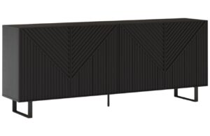 Marckeric Černá lakovaná komoda Peta 201 x 40 cm