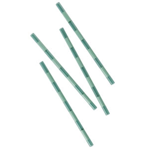 Jotex Set čtyř zelených skleněných brček POPPY