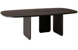 Micadoni Černý dřevěný jídelní stůl Talaia 220 x 110 cm