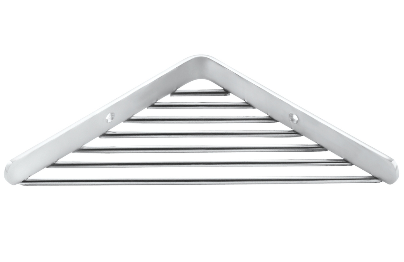 Cosmic Stříbrná kovová rohová koupelnová polička Logic