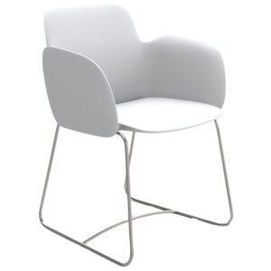 VONDOM Bílé plastové zahradní křeslo PEZZETTINA