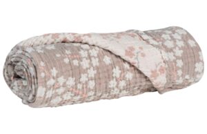 Růžová mušelínová dětská deka Quax Natural 110 x 90 cm