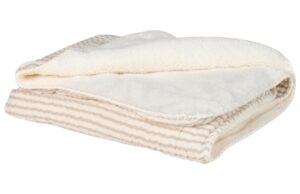 Bílo-béžová dětská deka Quax Natural 80 x 65 cm