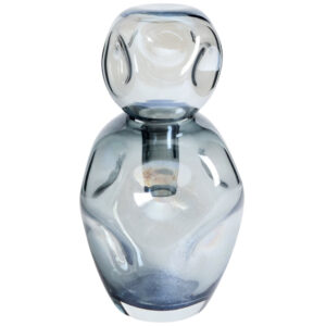 Kave Home Šedá skleněná váza Olivet 32