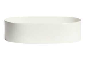 Kave Home Bílé keramické umyvadlo na desku Ovara 50 x 31 cm