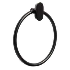 Kave Home Černý kovový kruhový držák na ručníky Arely