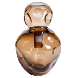 Kave Home Hnědá skleněná váza Olivet 29