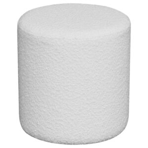 Nordic Living Bílý bouclé taburet Ejby 34 cm