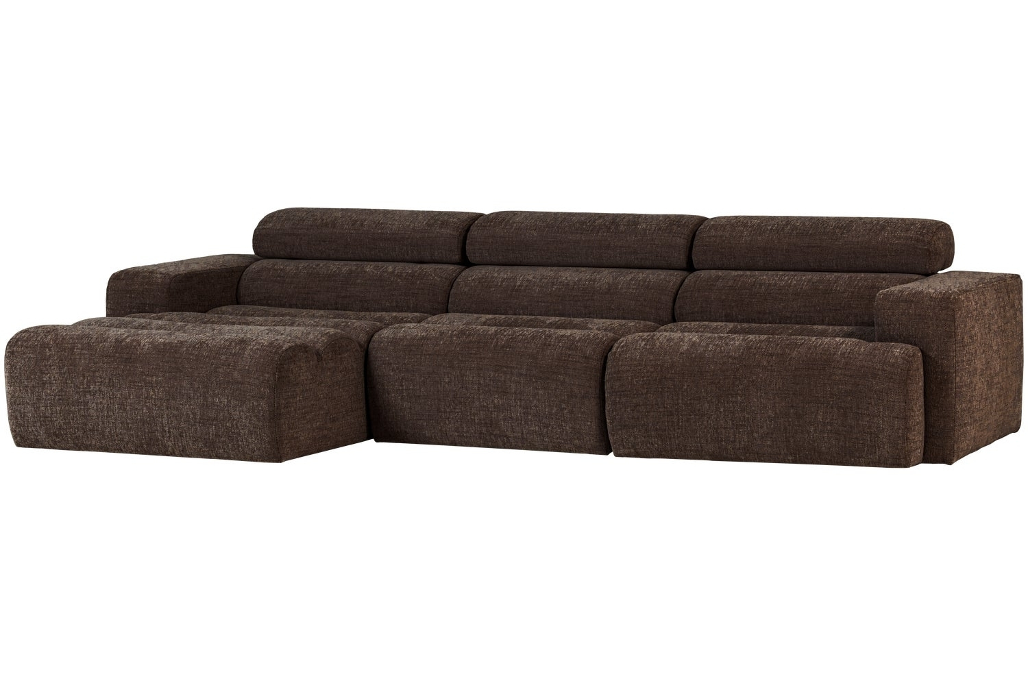 WOOOD Tmavě hnědá rohová pohovka Novi 300 cm