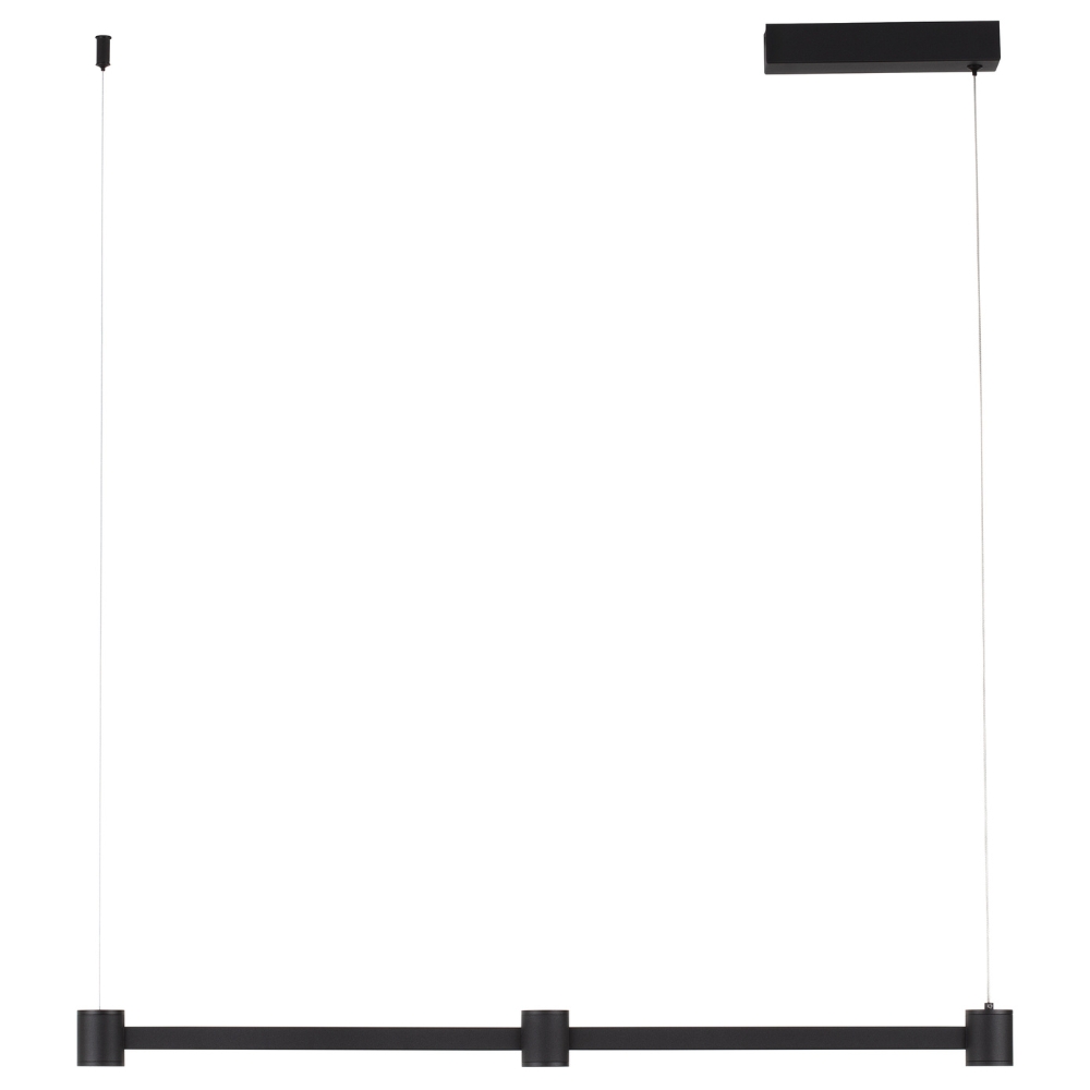 Nova Luce Černé kovové závěsné LED světlo Puize 80 cm