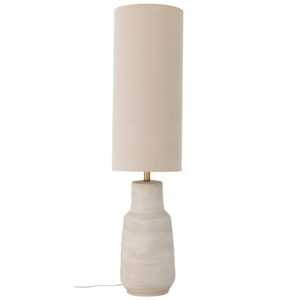 Bloomingville Bílá kameninová stojací lampa Linetta 113 cm