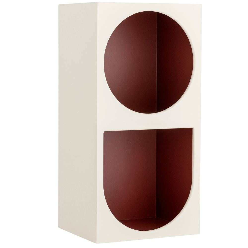 Bloomingville Červeno-bílá nástěnná police Graphia 60 x 24 cm