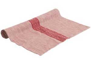 Kave Home Červený lněný běhoun Calena 50 x 150 cm