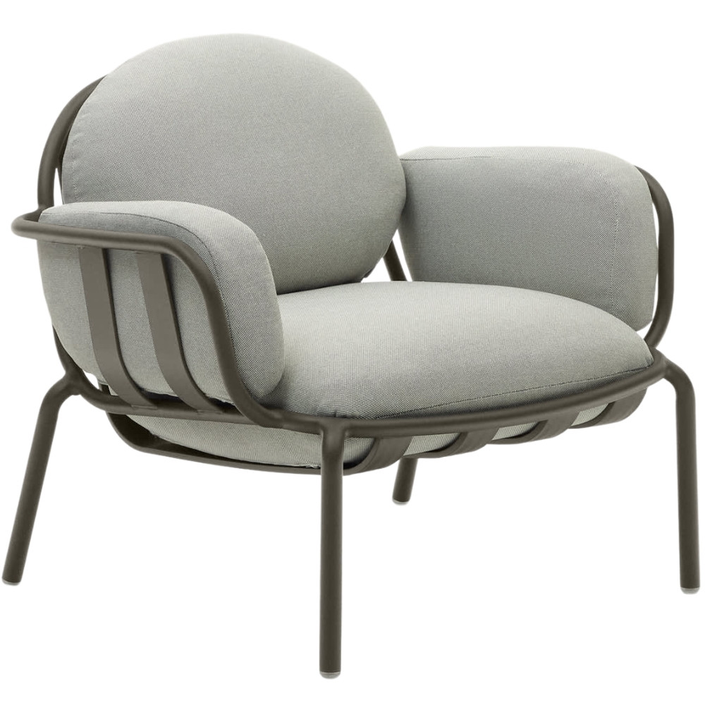 Kave Home Šedo-zelené zahradní křeslo Joncols