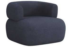 Windsor & Co Tmavě modré bouclé křeslo Aldrin