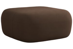 Windsor & Co Hnědá sametová podnožka Aldrin 90 x 88 cm