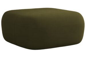 Windsor & Co Zelená sametová podnožka Aldrin 90 x 88 cm