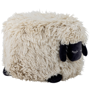 Bloomingville Černobílý čalouněný puf Dolly 45 x 55 cm