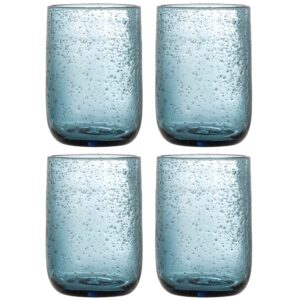 Bloomingville Set čtyř modrých sklenic Tabby 330 ml