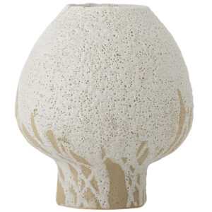 Bloomingville Bílá kameninová váza Morag 19 cm