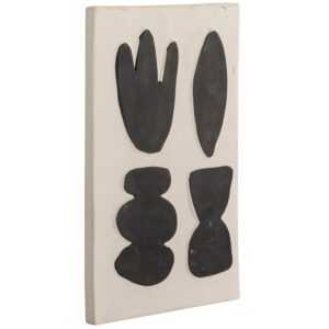 Bloomingville Černobílá kameninová nástěnná dekorace Luton 28