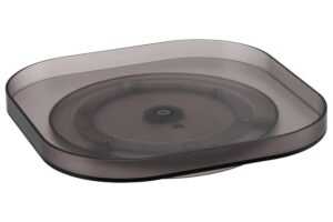 YAMAZAKI Kouřově šedý plastový otočný úložný organizér Tower 20 x 20 cm