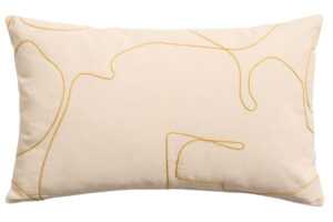 Kave Home Béžovo-žlutý bavlněný povlak na polštář Dibel 30 x 50 cm