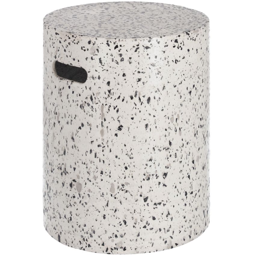 Kave Home Bílý cementový odkládací stolek Jenell 35 cm