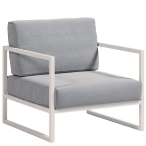 Kave Home Modro-bílé zahradní křeslo Comova