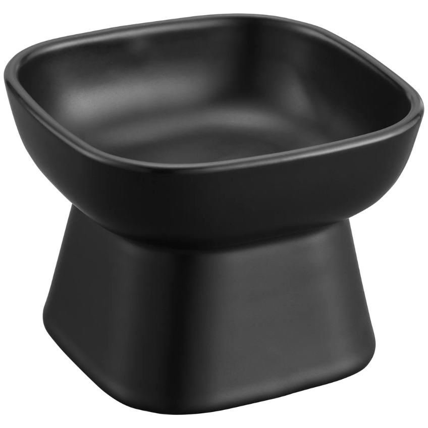 Černá keramická miska pro psy Yamazaki Tower 8 cm