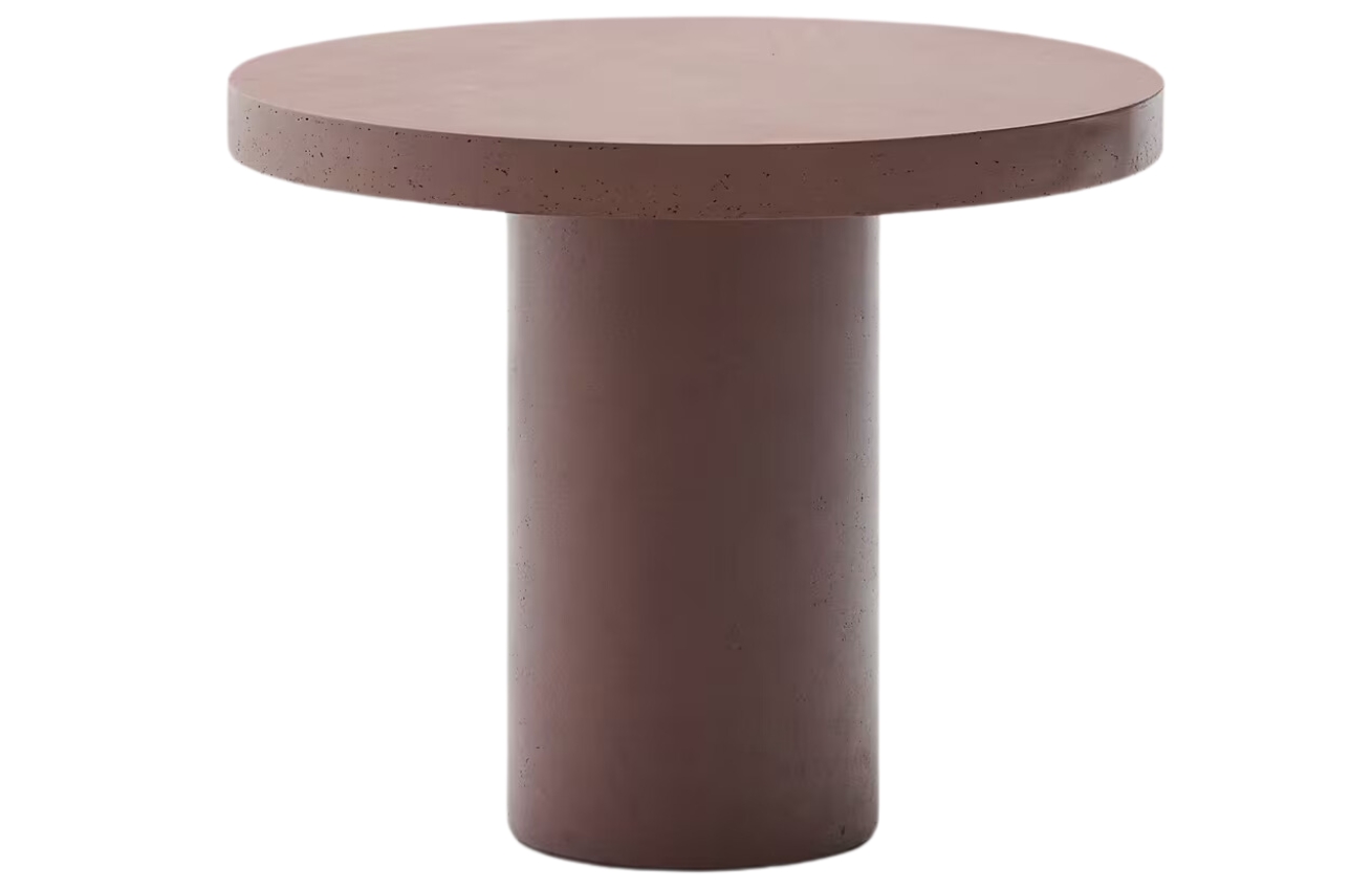 Kave Home Terakotově červený cementový zahradní stůl Aiguablava 90 cm