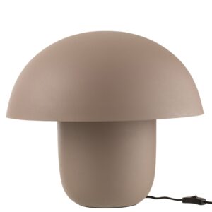 J-line Tmavě béžová kovová stolní lampa Cordelius 44 cm